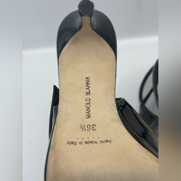 Flawed Manolo Blahnik Women’s Size 36.5 US 6.5 Didion Slingback Pump Black - Picture 10 of 14